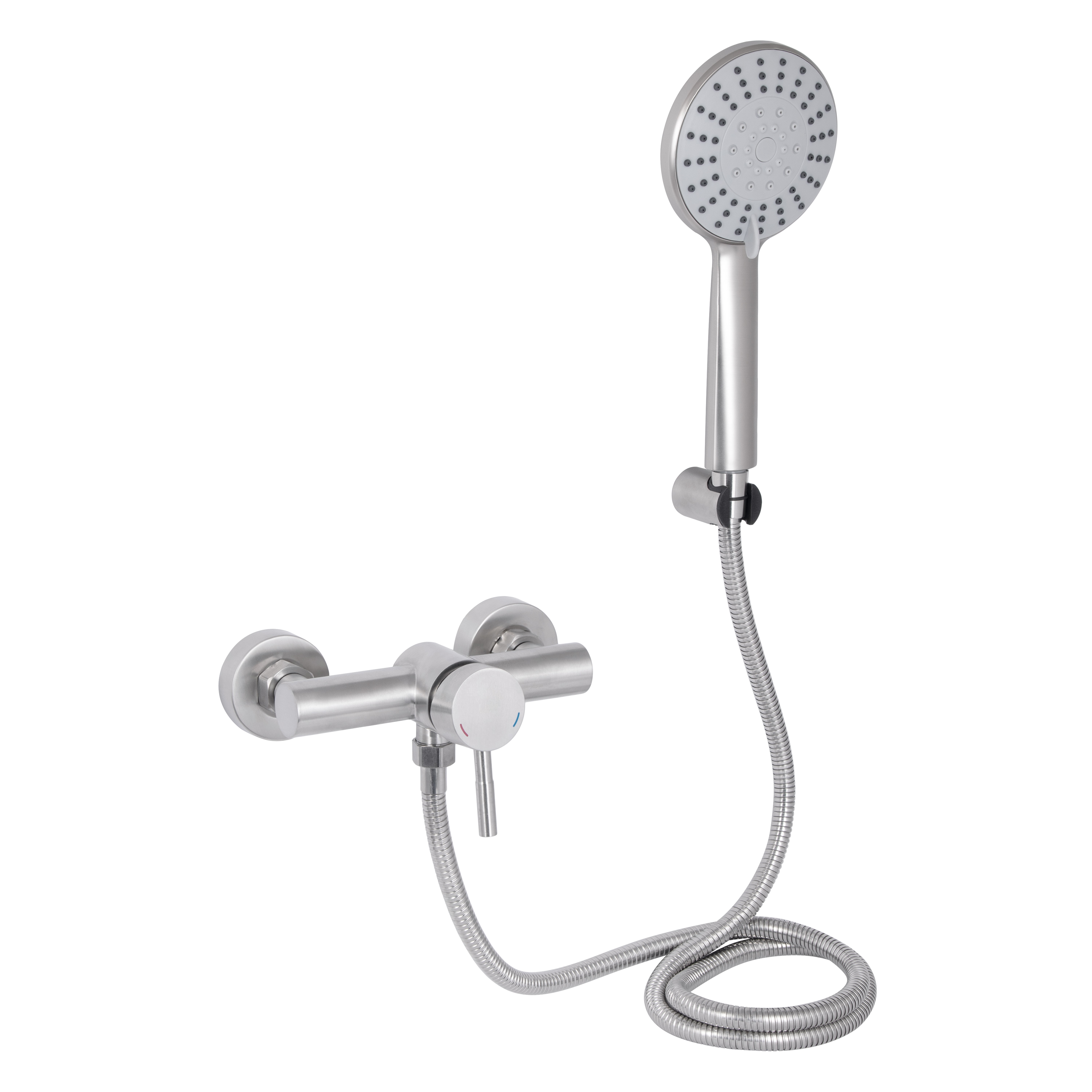 Змішувач для душу Lidz Aria 010 (з душовим гарнітуром) (k35) Nickel (LDARI010NKS43361)