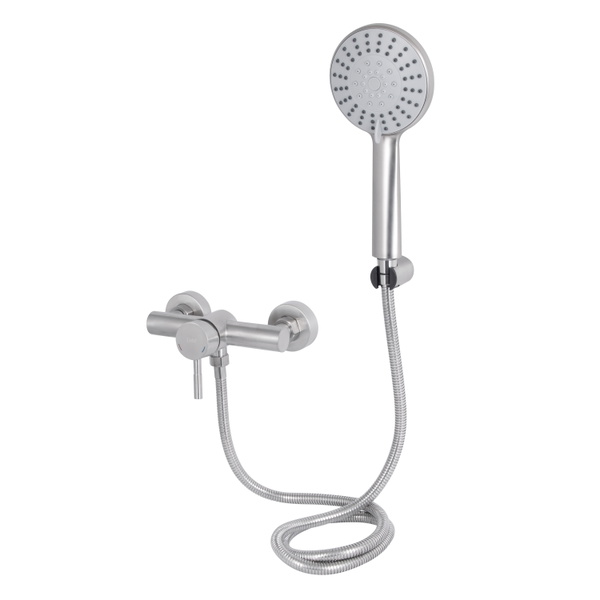 Змішувач для душу Lidz Aria 010 (з душовим гарнітуром) (k35) Nickel (LDARI010NKS43361)