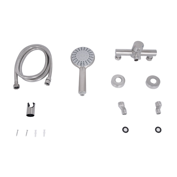 Змішувач для душу Lidz Aria 010 (з душовим гарнітуром) (k35) Nickel (LDARI010NKS43361)