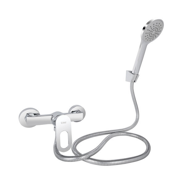 Змішувач для душу Lidz Latwa 010 (з душовим гарнітуром) (k40) Chrome (LDLAT010CRM45416)
