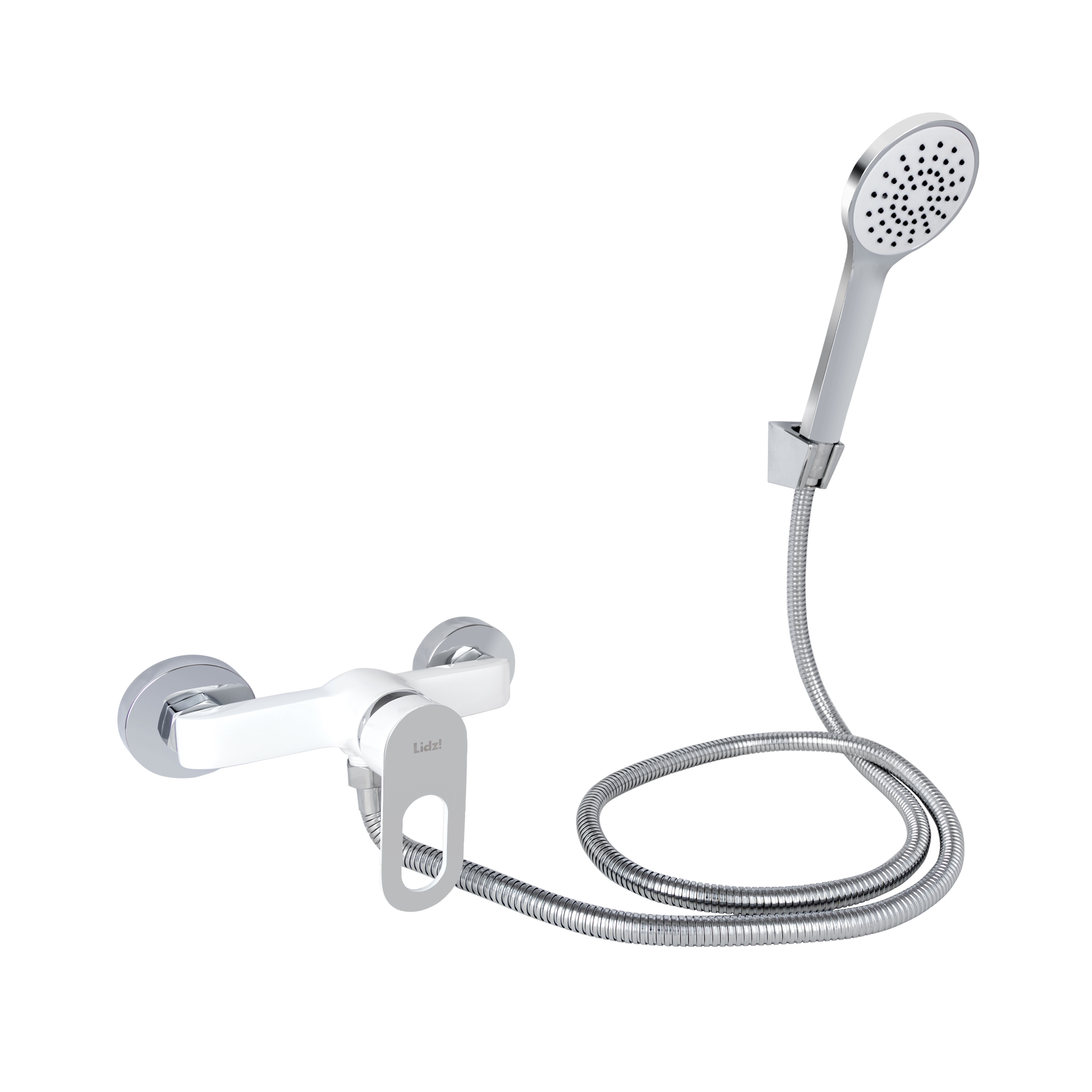 Змішувач для душу Lidz Latwa 010 (з душовим гарнітуром) (k40) White (LDLAT010WHI45426)