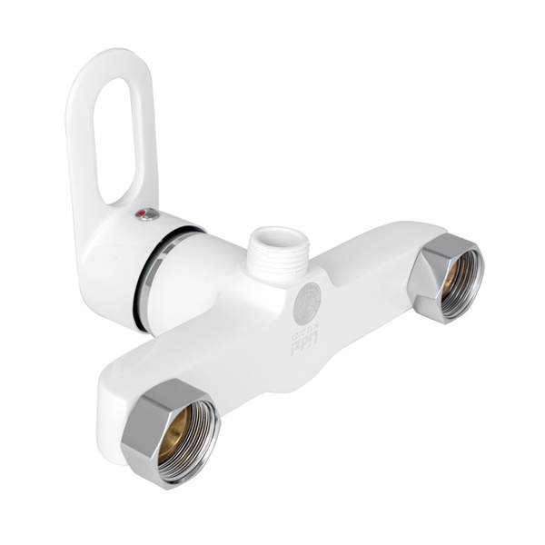 Змішувач для душу Lidz Latwa 010 (з душовим гарнітуром) (k40) White (LDLAT010WHI45426)