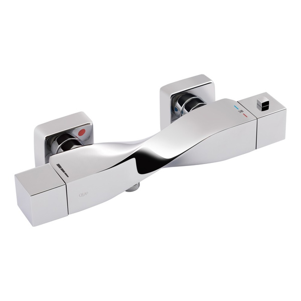 Змішувач для душу Qtap Zkrouceny термостатичний Chrome (QTZKR40T105C)
