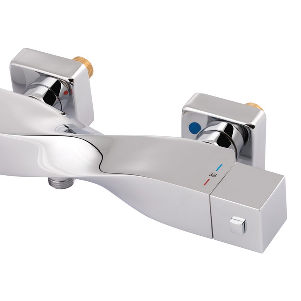 Змішувач для душу Qtap Zkrouceny термостатичний Chrome (QTZKR40T105C)
