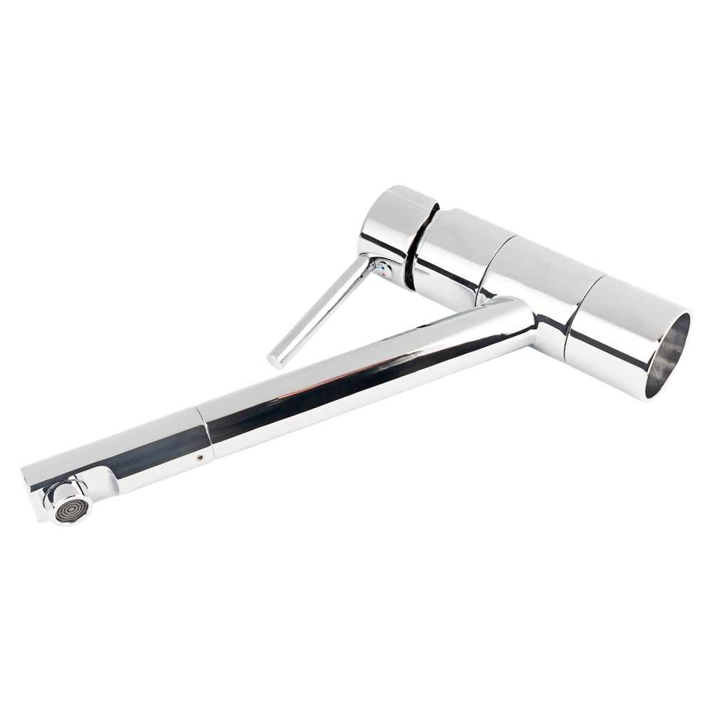 Смеситель для кухни Aquatica HF прямой излив 210мм на шпильке Ø35 мм