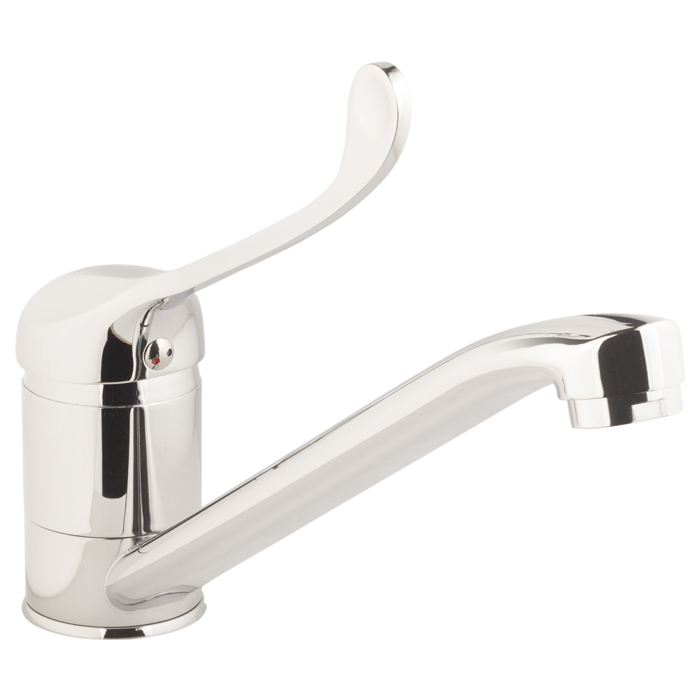 Змішувач для кухні Aquatica s12 медичний вилив прямий 250мм на шпильці Ø40 мм