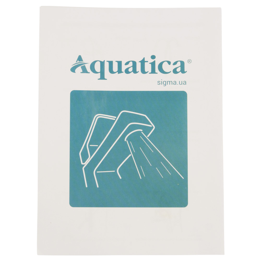 Смеситель для кухни Aquatica s55 прямой излив 350мм настенный Ø40 мм