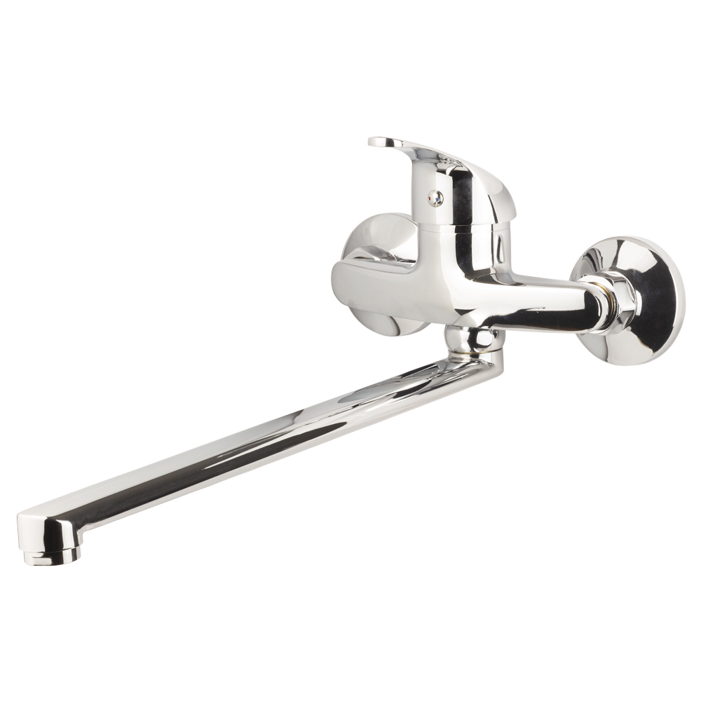 Змішувач для кухні Aquatica s55 прямий вилив 350мм настінний Ø40 мм