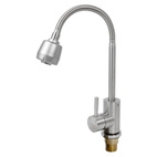 Смеситель для кухни Aquatica SS s22 Ø35 излив гофрированный на гайке