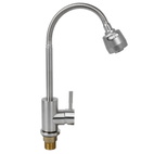 Смеситель для кухни Aquatica SS s22 Ø35 излив гофрированный на гайке