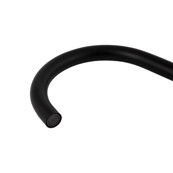 Змішувач для кухні Brinex Pure 015F U-образний Black Matt (BRIPUR015FBLM)