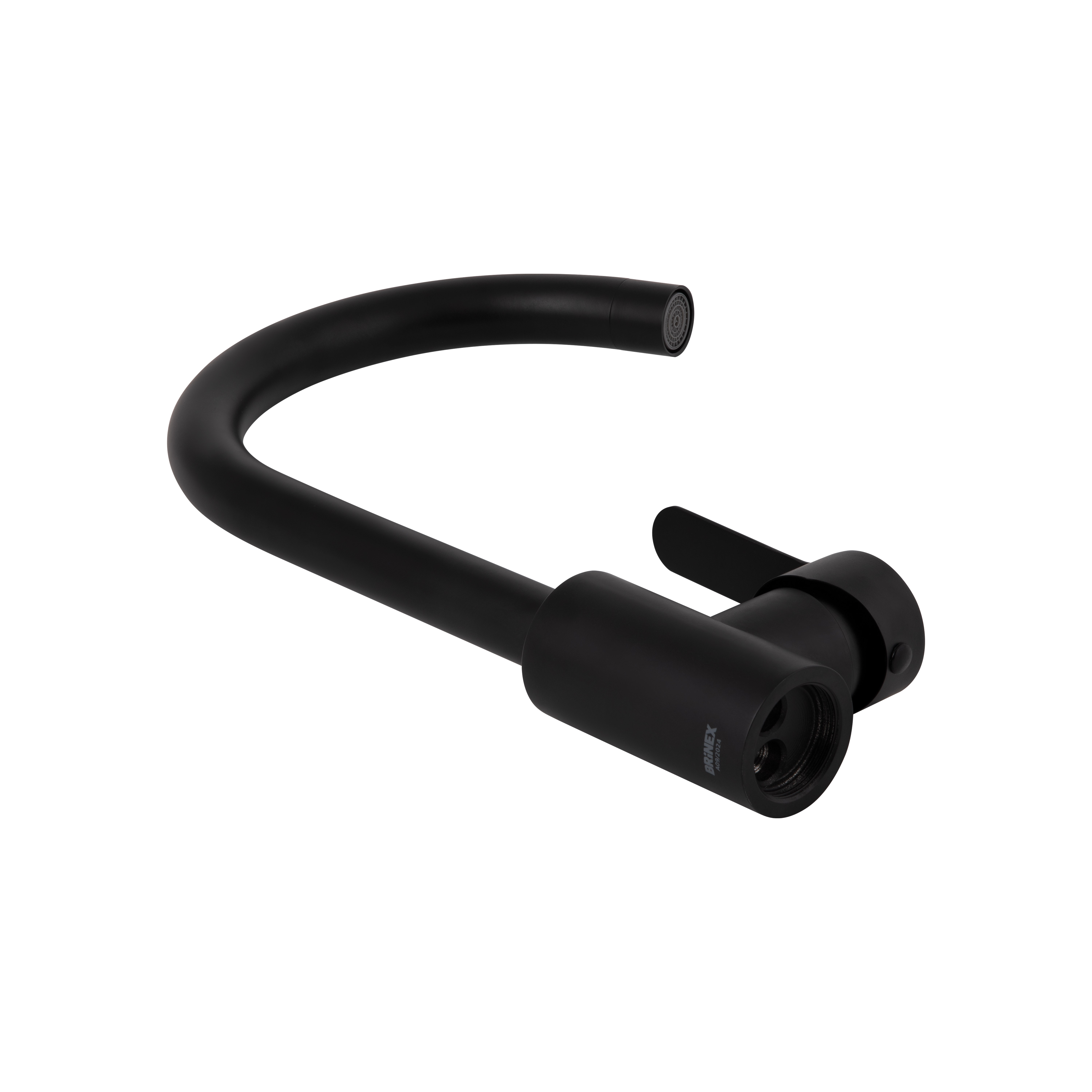 Змішувач для кухні Brinex Pure 015F U-образний Black Matt (BRIPUR015FBLM)