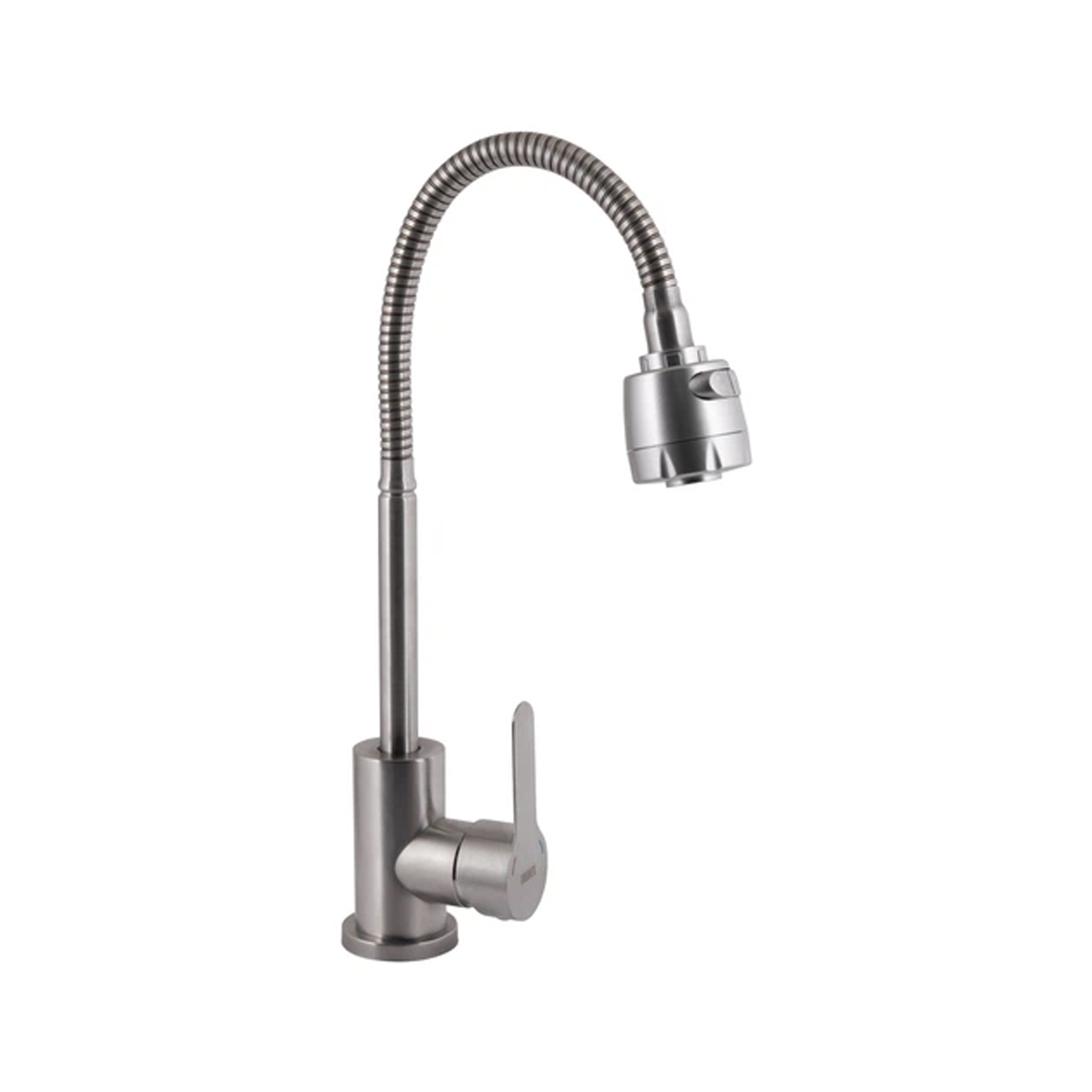 Змішувач для кухні Brinex Pure 015F41 з гнучким виливом Nickel (BRIPUR015F41NKL)