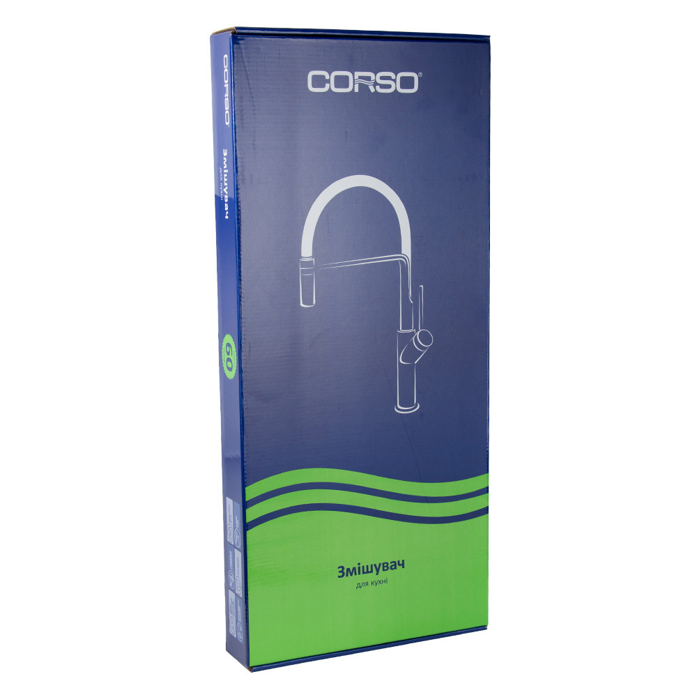 Змішувач для кухні Corso Adda силіконовий чорний на гайці Ø25 мм