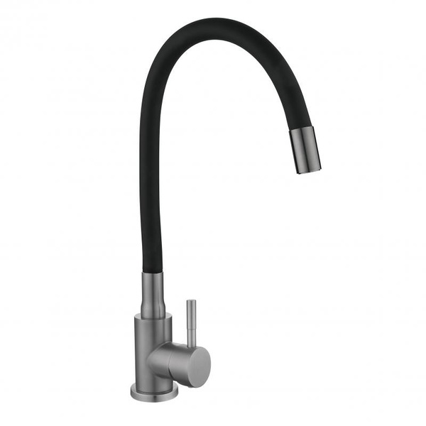 Змішувач для кухні Lidz Aria 015F3 (k35) з гнучким виливом Graphite/Black (LDARI015F3BGRP49564)