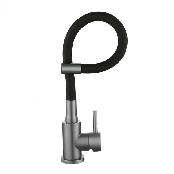 Змішувач для кухні Lidz Aria 015F3 (k35) з гнучким виливом Graphite/Black (LDARI015F3BGRP49564)