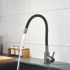Змішувач для кухні Lidz Aria 015F3 (k35) з гнучким виливом Graphite/Black (LDARI015F3BGRP49564)