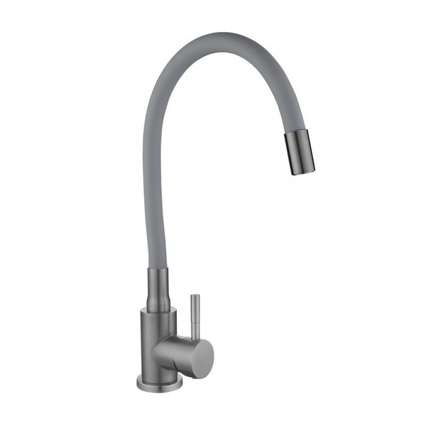 Змішувач для кухні Lidz Aria 015F3 (k35) з гнучким виливом Graphite/Grey (LDARI015F3GGRP49565)