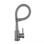Змішувач для кухні Lidz Aria 015F3 (k35) з гнучким виливом Graphite/Grey (LDARI015F3GGRP49565)