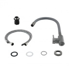 Змішувач для кухні Lidz Aria 015F3 (k35) з гнучким виливом Graphite/Grey (LDARI015F3GGRP49565)