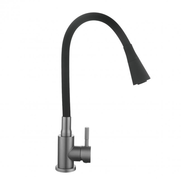 Змішувач для кухні Lidz Aria 015F31 (k35) з гнучким виливом Graphite/Black (LDARI015F31BGRP49566)