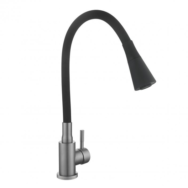 Змішувач для кухні Lidz Aria 015F31 (k35) з гнучким виливом Graphite/Black (LDARI015F31BGRP49566)