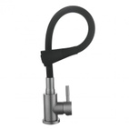 Змішувач для кухні Lidz Aria 015F31 (k35) з гнучким виливом Graphite/Black (LDARI015F31BGRP49566)
