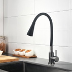 Змішувач для кухні Lidz Aria 015F31 (k35) з гнучким виливом Graphite/Black (LDARI015F31BGRP49566)