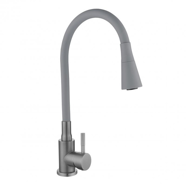 Змішувач для кухні Lidz Aria 015F31 (k35) з гнучким виливом Graphite/Grey (LDARI015F31GGRP49567)