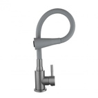 Змішувач для кухні Lidz Aria 015F31 (k35) з гнучким виливом Graphite/Grey (LDARI015F31GGRP49567)