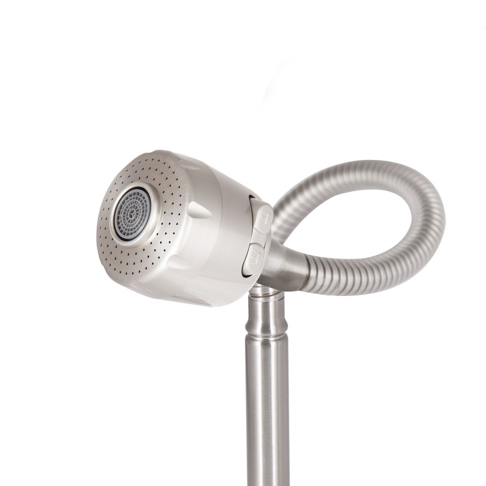 Змішувач для кухні Lidz Aria 015F41 з гнучким виливом (k35) Nickel (LDARI015F41NKS45306)