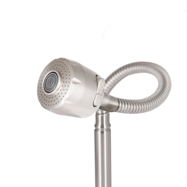 Змішувач для кухні Lidz Aria 015F41 з гнучким виливом (k35) Nickel (LDARI015F41NKS45306)