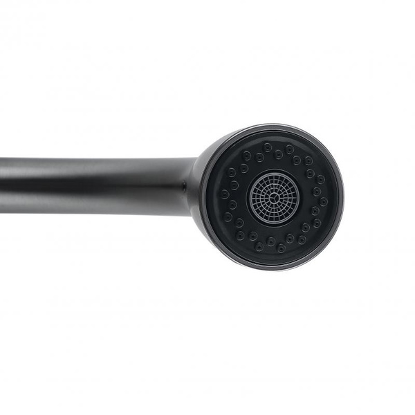 Змішувач для кухні Lidz Aria 015FL (k35) з висувним виливом Graphite (LDARI015FLGRP49560)