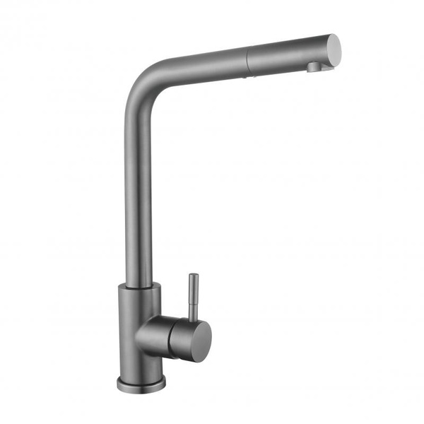 Змішувач для кухні Lidz Aria 015FL1 (k35) з висувним виливом Graphite (LDARI015FL1GRP49561)