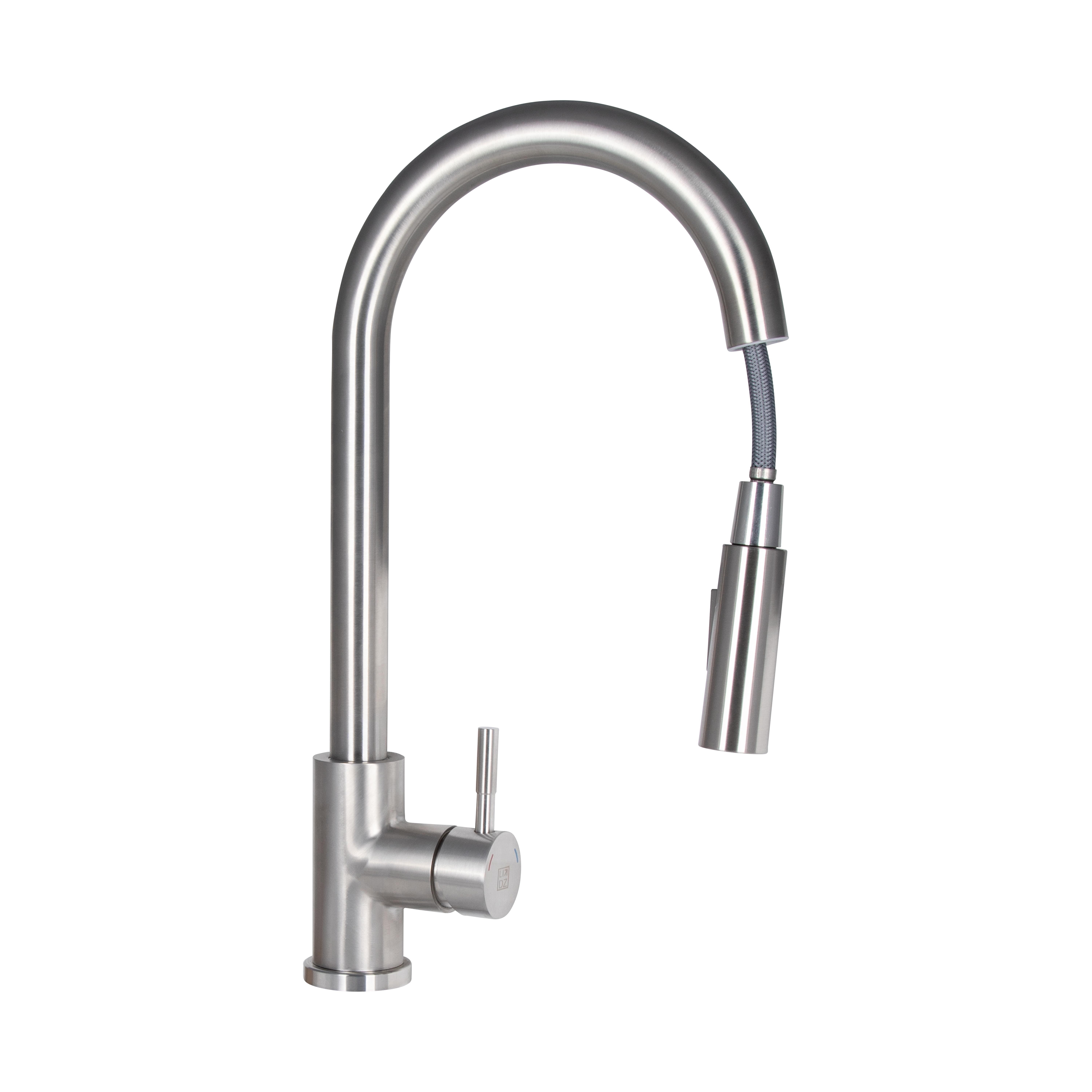 Змішувач для кухні Lidz Aria 015FL2 (k35) Nickel
