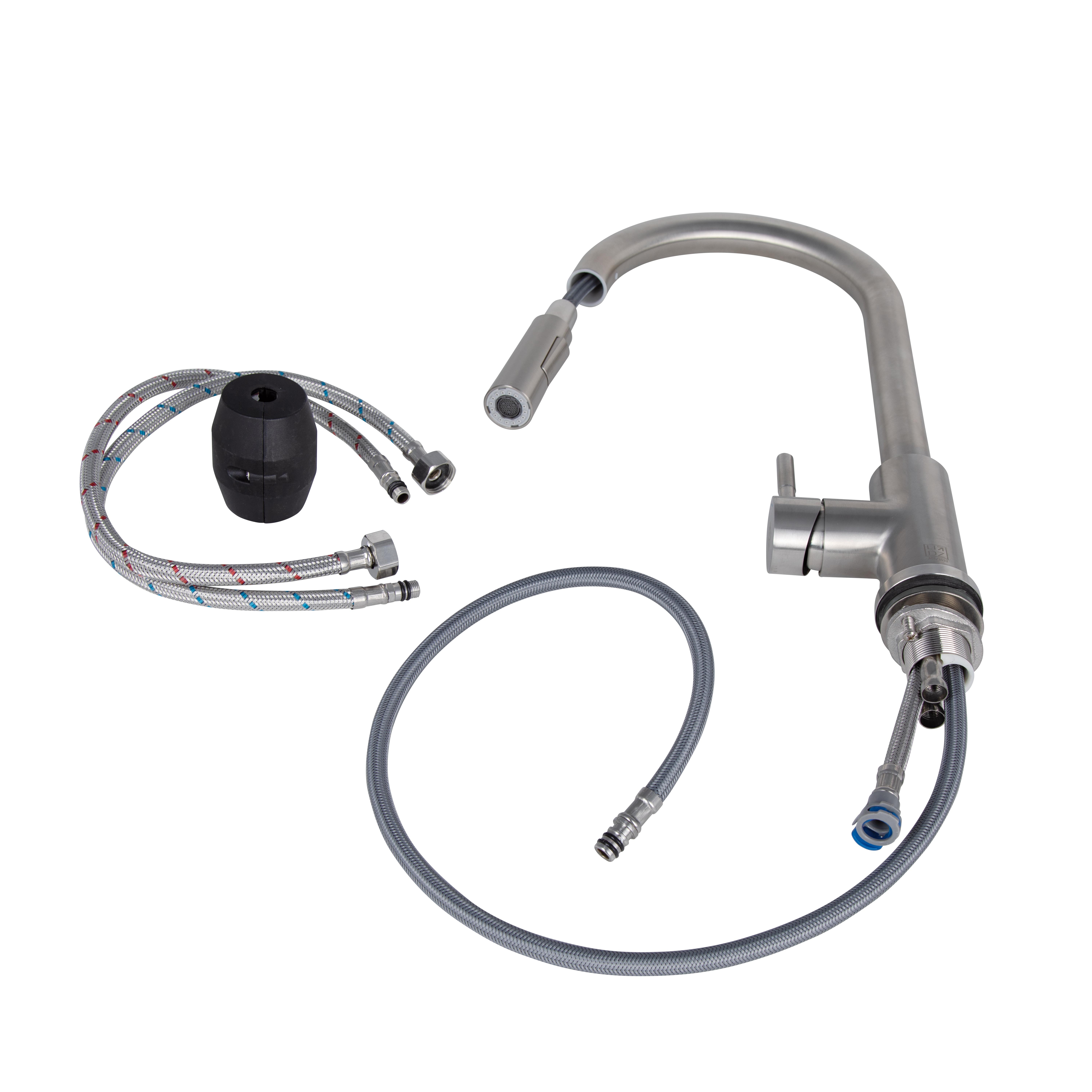 Змішувач для кухні Lidz Aria 015FL2 (k35) Nickel