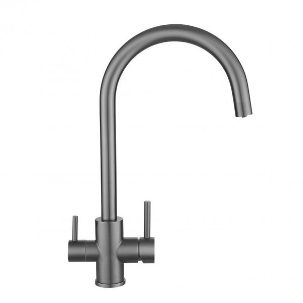 Змішувач для кухні Lidz Aria 020F (k35) з підключенням для питної води Graphite (LDARI020FGRP49562)