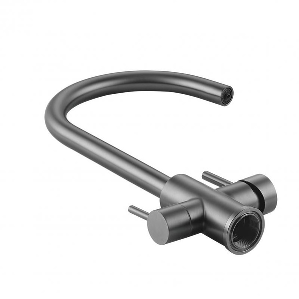 Змішувач для кухні Lidz Aria 020F (k35) з підключенням для питної води Graphite (LDARI020FGRP49562)