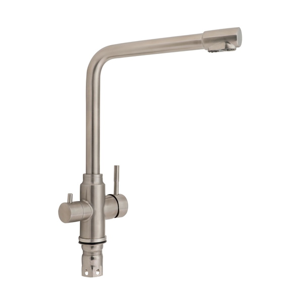 Змішувач для кухні Lidz Aria 020F1 з підключенням для питної води (k35) Nickel (LDARI020F1NKS34941)