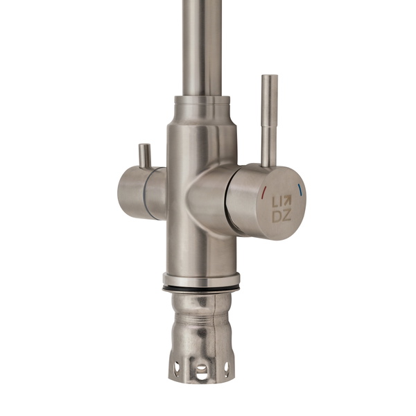 Змішувач для кухні Lidz Aria 020F1 з підключенням для питної води (k35) Nickel (LDARI020F1NKS34941)