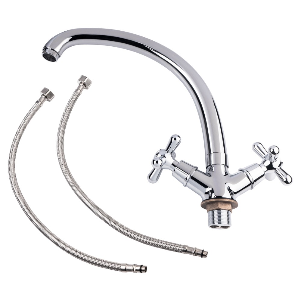 Змішувач для кухні Lidz Dominox 273F двохвентильний Chrome (LDDOM273FCRM35539)