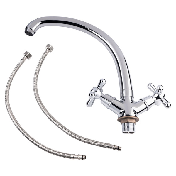 Змішувач для кухні Lidz Dominox 273F двохвентильний Chrome (LDDOM273FCRM35539)