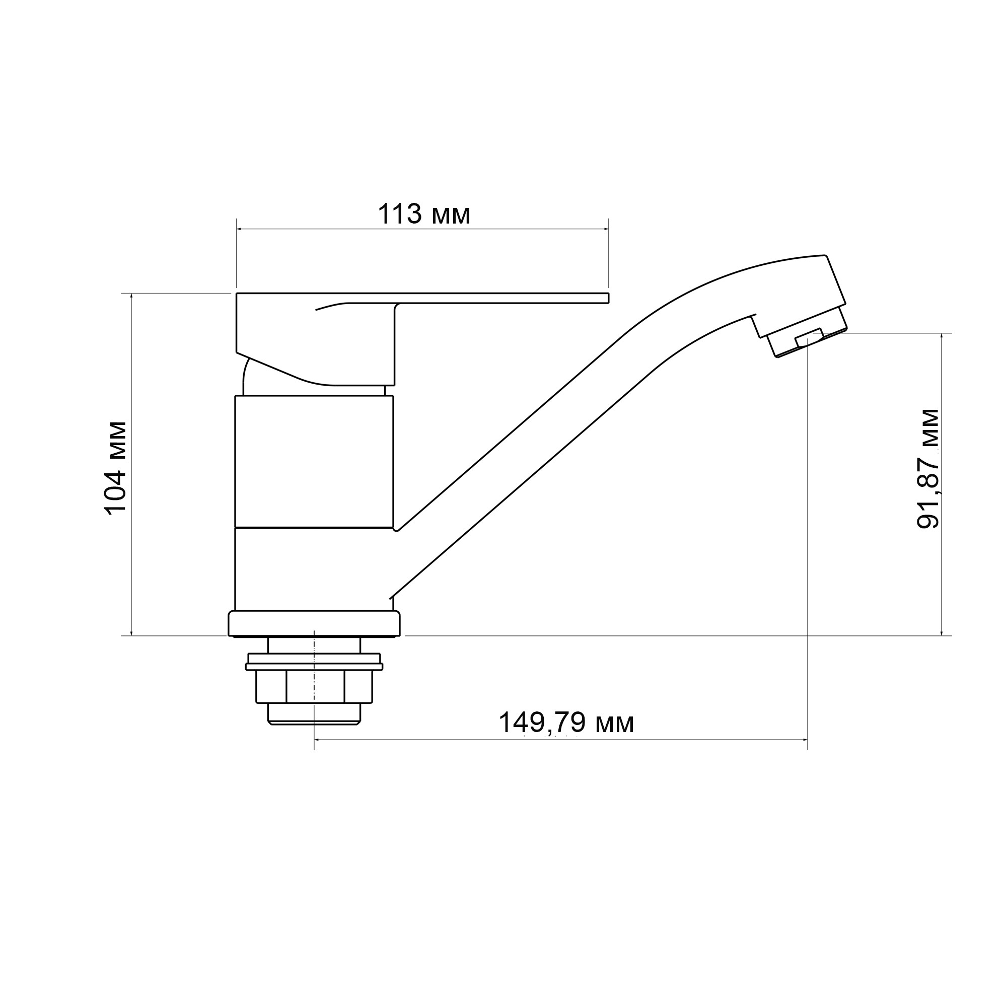 Змішувач для кухні Lidz Tani 003M (k40) Chrome (LDTAN003MCRM44969)