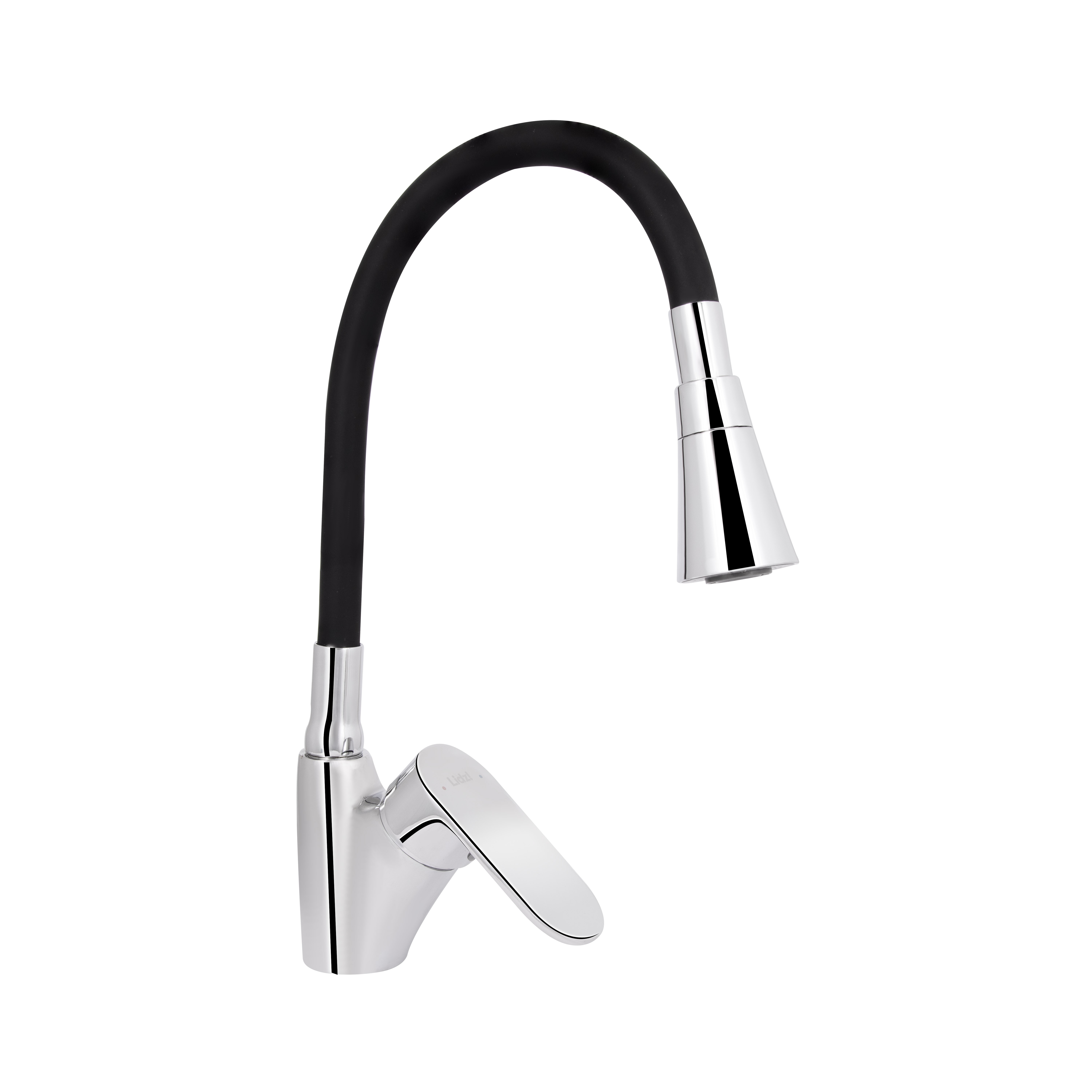 Змішувач для кухні Lidz Tani 007F3 з гнучким виливом (k40) Chrome/Black (LDTAN007F3BCR37649)
