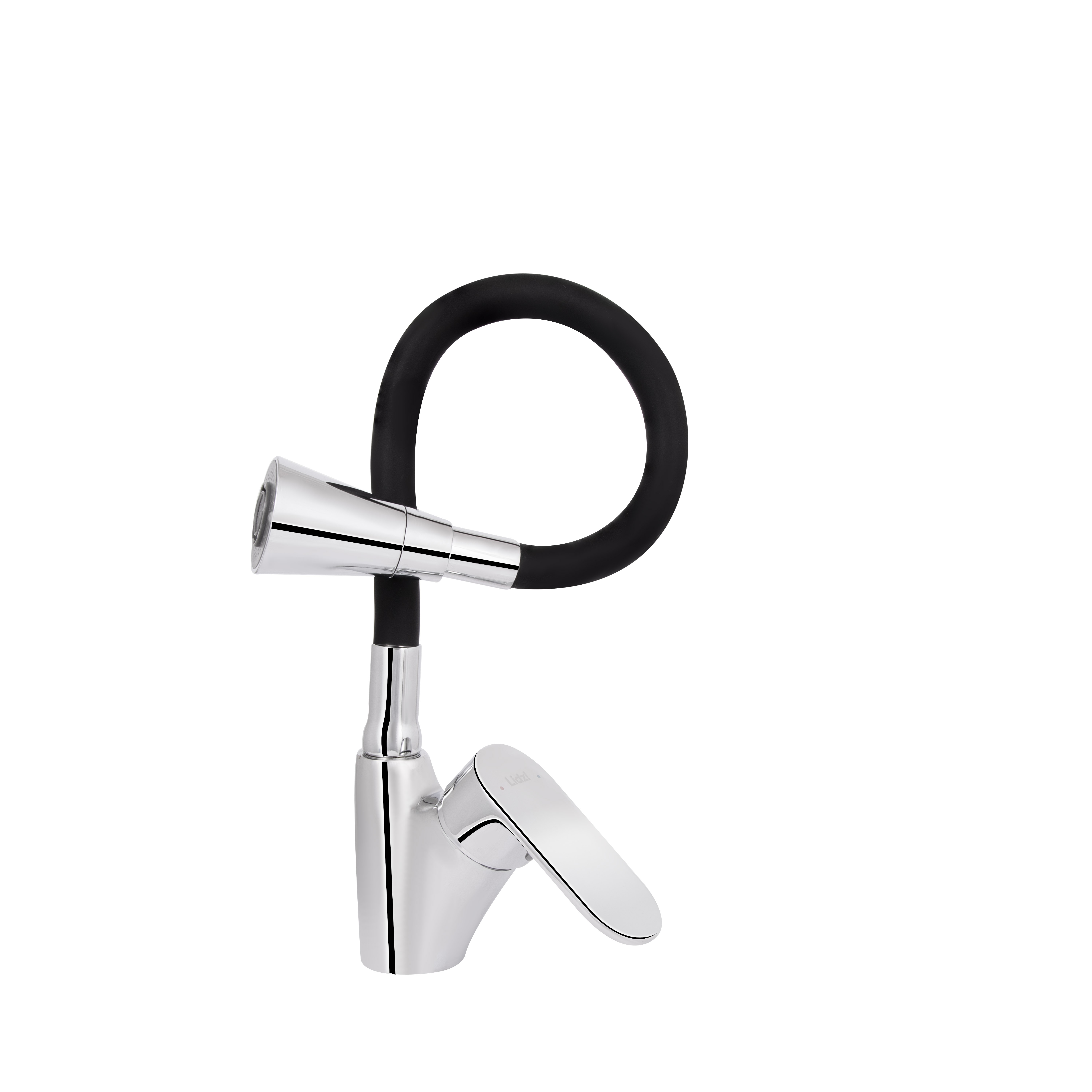 Змішувач для кухні Lidz Tani 007F3 з гнучким виливом (k40) Chrome/Black (LDTAN007F3BCR37649)