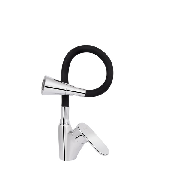 Змішувач для кухні Lidz Tani 007F3 з гнучким виливом (k40) Chrome/Black (LDTAN007F3BCR37649)