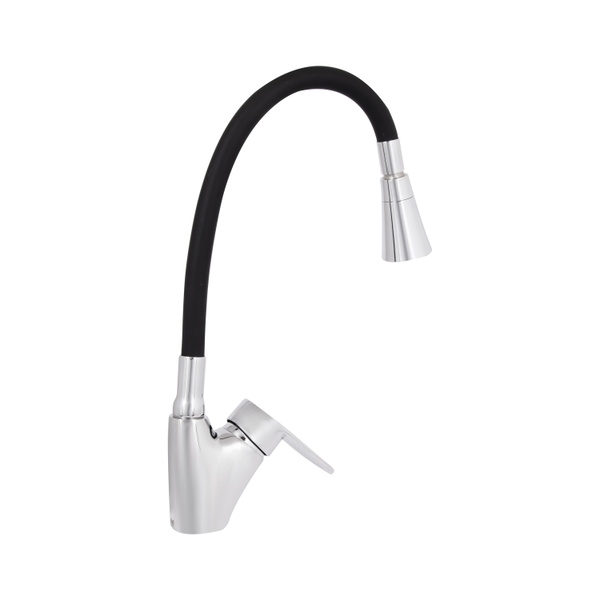 Змішувач для кухні Lidz Tani 007F3 з гнучким виливом (k40) Chrome/Black (LDTAN007F3BCR37649)