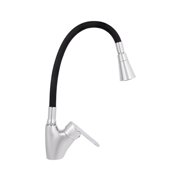 Змішувач для кухні Lidz Tani 007F3 з гнучким виливом (k40) Chrome/Black (LDTAN007F3BCR37649)