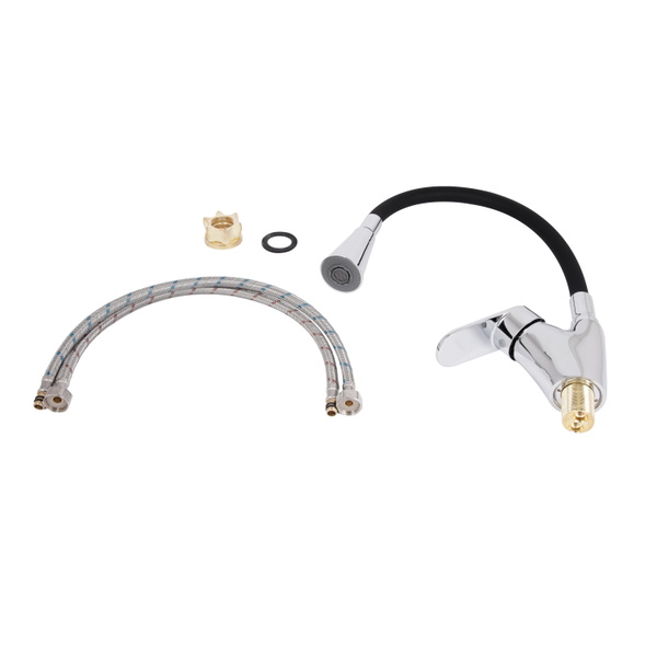 Змішувач для кухні Lidz Tani 007F3 з гнучким виливом (k40) Chrome/Black (LDTAN007F3BCR37649)
