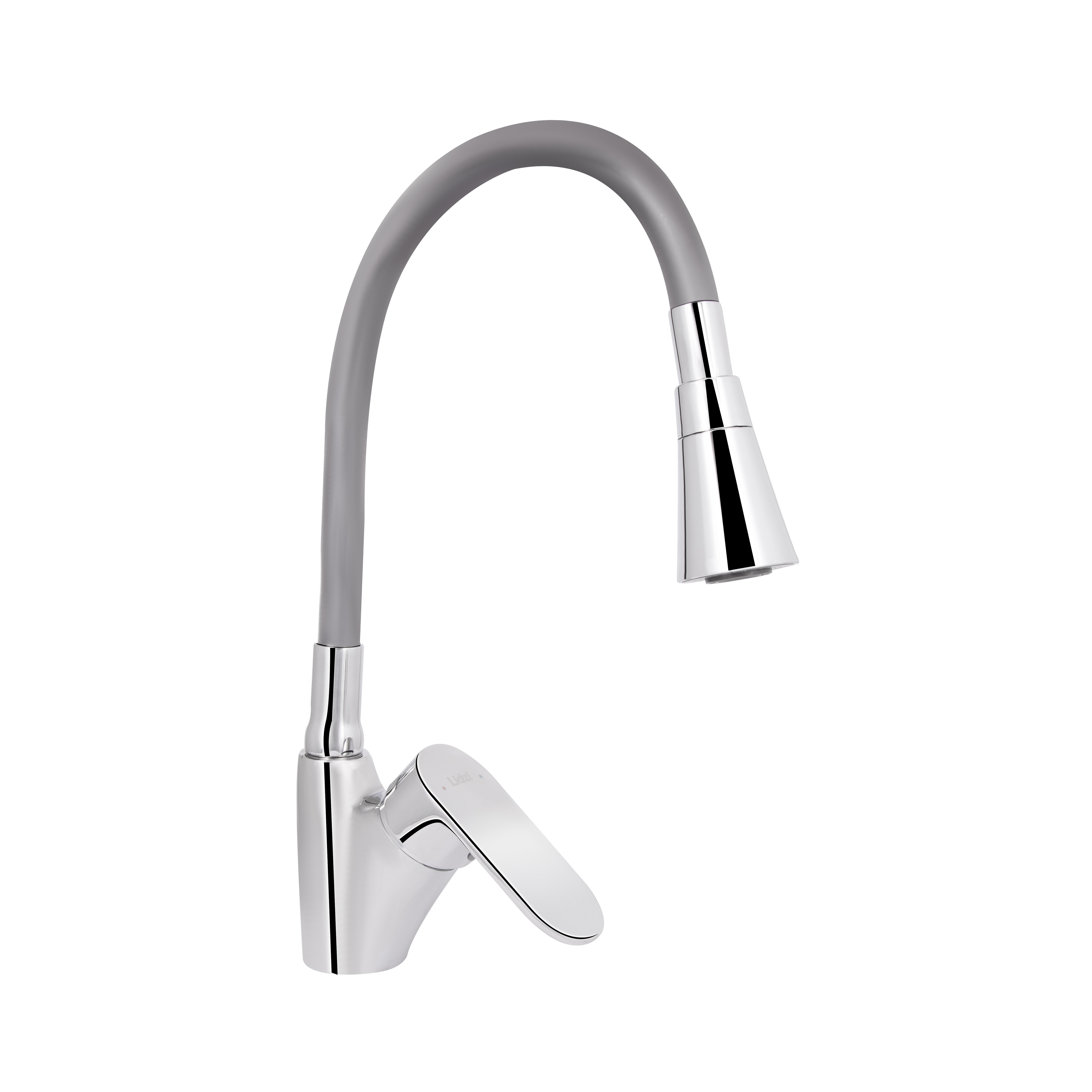 Змішувач для кухні Lidz Tani 007F3 з гнучким виливом (k40) Chrome/Grey (LDTAN007F3GCR31869)